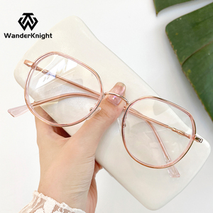 Bán buôn TR90 kết hợp kim loại cảnh tượng khung phụ nữ quang thời trang kính chống ánh sáng màu xanh chặn - Product Image 1