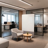 Tableau blanc magnétique double face sur pied mobile, écran de séparation insonorisé pour réunions de bureau et enseignement