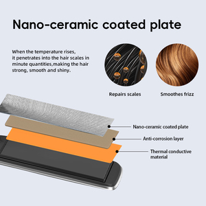 KangRoad Factory Salon <span class=keywords><strong>Peluquería</strong></span> Herramienta <span class=keywords><strong>de</strong></span> doble voltaje Ion negativo seco y húmedo 2 en 1 Plancha y rizador <span class=keywords><strong>de</strong></span> <span class=keywords><strong>pelo</strong></span> Plancha - Product Image 3
