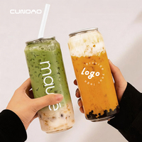 Boîtes en plastique PET OEM Cundao avec logo, boîtes PET transparentes pour boissons, boîtes PET avec couvercles en aluminium