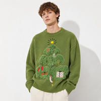 Pull de Noël rouge style couple pour homme et femme, vêtement d'hiver décontracté en tricot