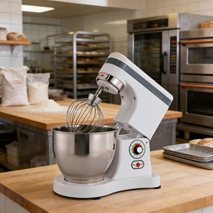 Batteur sur socle 7L, 350W, en acier inoxydable, pour cuisine et pâtisserie domestique, mélangeur de crème, de lait et mixeur - Product Image 3