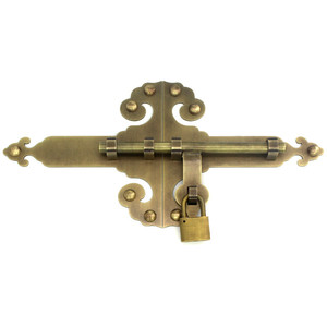 Perno de puerta de latón estilo chino de 35 cm, 50 cm, 66 cm, tipo F, fácil instalación para puertas y ventanas - Product Image 4