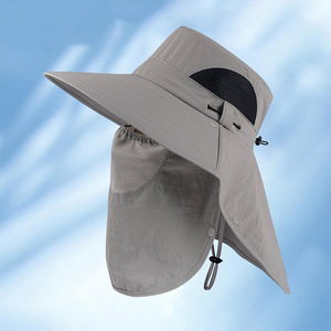Summer Outdoor Sun <b>Hat</b> Wide Brim UV Protection Breathable Adjustable For Adults Casual Bucket <b>Hat</b> - Product Image 3