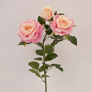 Meilleure vente 29 pouces Triple Rose Bush Arrangement réaliste Faux décor floral pour toile de fond d'arche de mariage pour l'obtention du diplôme de Noël - Product Image 2