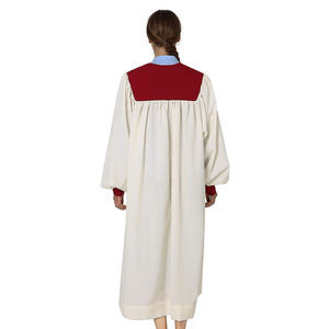 Robe de Pasteur Religieuse Transfrontalière Rouge et Blanche Broderie Croix Vêtement d'Église pour Hommes Tenue de Spectacle Théâtral - Product Image 4