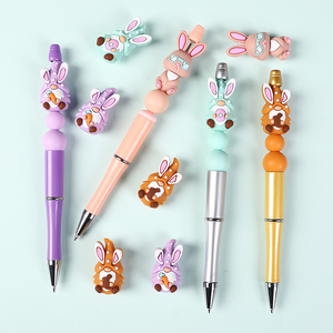 Nouveau dessin animé lapin forme bébé anneau de dentition mâcher Silicone Focal perles en vrac pour stylo fabrication de bijoux sucette chaîne Clip accessoires - Product Image 3