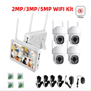 TSEye 4CH 2MP/3MP/5MP Outdoor WiFi NVR Kit Surveillance CCTV Camera System With Night Vision Motion Detection Screen Monitor - Product Image 1