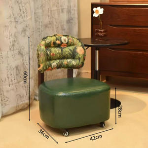 Petit tabouret latéral pivotant de luxe avec <span class=keywords><strong>roues</strong></span> chaise <span class=keywords><strong>Yoyo</strong></span> haut de gamme canapé à dossier design moderne créatif pour la maison salon assis - Product Image 2