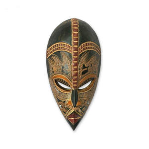 PolyresinMask Legno-come African Tribal Zebra MaskWall Plaque Decor - Product Image 4