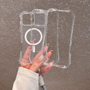 Étui magnétique trois-en-un compatible avec iPhone 16 Pro Max, avec cordon pour iPhone 15, coque de protection transparente 14 - Product Image 6