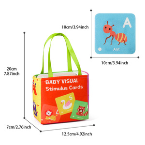 Tarjetas de Alfabeto Suave con Bolsa de Almacenamiento de Tela para Bebés, Niños Pequeños y Niños, Tarjetas Flash de Aprendizaje ABC, Libro Silencioso para Bebés, 26 Unidades - Product Image 3