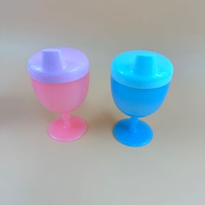 Vaso manual para bebés y niños pequeños, de tallo alto, resistente a roturas y caídas, de material PE, sin asas, para beber, vajilla al por mayor - Product Image 2
