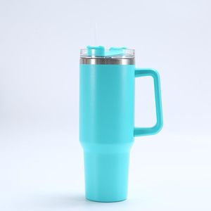 Custom Logo Music Store <b>40oz</b> Powder Coated Men Wholesale Bulk Stainless Steel <b>Tumbler</b> <b>with</b> Flexible <b>Handle</b> for Laser Engraving - Product Image 1