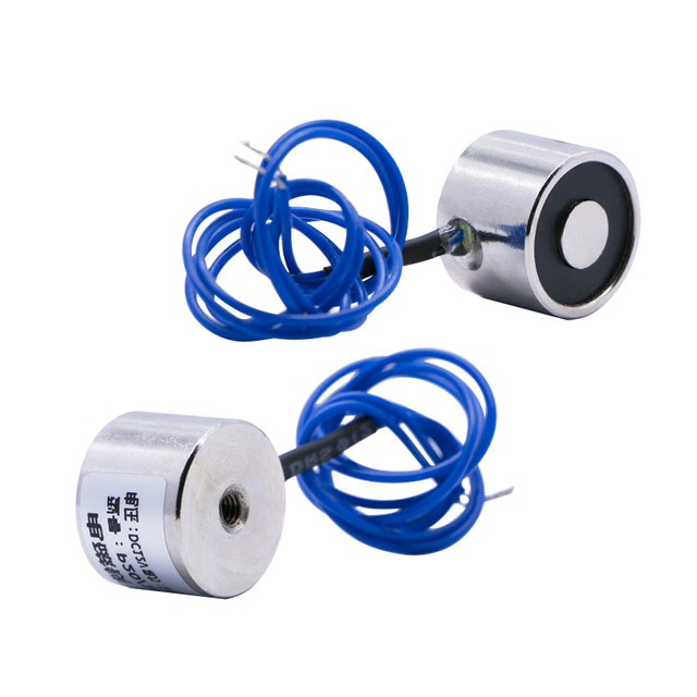 Small Powerful Holding Type Dc 12v 24v Cylinder Mini Electromagnet