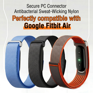 Wholesale Pulsera 18mm Nailon <span class=keywords><strong>El</strong></span>ástico Antibacteriano PC Connector para Google <span class=keywords><strong>Fitbit</strong></span> Air Tracker Correa Repuesto - Product Image 1