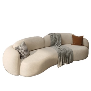 Divano Curvo in Velluto Stile <span class=keywords><strong>Francese</strong></span> a Una Piazza, Design Vintage, Imbottito in Spugna, per Piccoli Appartamenti e Sale Ricevimento - Product Image 4