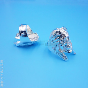 3D Skull Model <b>Ring</b> Silver Plated Copper <b>Blank</b> Hip Hop Men's Jewelry Gift Fashion <b>Rings</b> - Product Image 3
