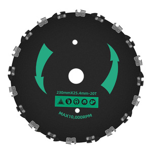 Lame rotative 230 mm x 25,4 mm 20 dents pour tondeuse à gazon et débroussaillage - Product Image 1