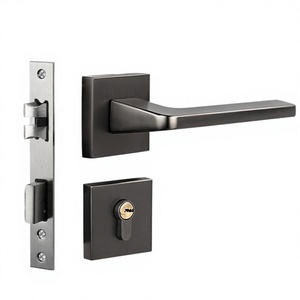 Modern Aluminum Alloy Split <b>Door</b> <b>Lock</b> Lever Handle with Comfortable Grip for Bedroom <b>Bathroom</b> Villa Interior <b>Doors</b> - Product Image 2
