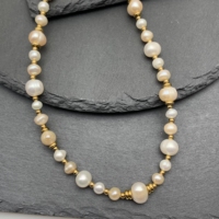 Collier de perles en acier inoxydable délicat de luxe fait à la main pour femmes bijoux de perles de mode chic