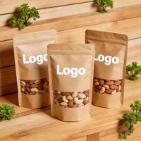 Sachet Doypack Personnalisé avec Fenêtre Transparente pour Snacks, Chips, Biscuits, Bonbons, Produits de Boulangerie - Emballage Haute Barrière