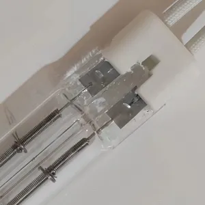 लघु तरंग अर्ध लेपित सफेद वैक्यूम टंगस्टन फिलामेंट हीटिंग ट्यूब हलोजन अवरक्त हीटिंग लैंप ट्यूब