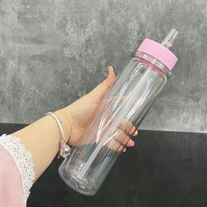 10Oz 17Oz Snowglobe Kids Sippy <b>Cups</b> Tumblers Pre Drilled Sports Bottles Reusable Clear <b>Plastic</b> <b>Cup</b> for Uv Dtf Wraps - Product Image 4