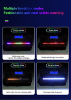Tira de luz de flecha de coche, tiras adicionales decorativas de hueso de pescado, luz LED mágica Universal, tira de advertencia de freno Multicolor