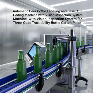 Machine automatique d'étiquetage de bouteilles de bière et de codage laser QR avec inspection visuelle et traçabilité à trois codes (bouteille-carton-palette) - Product Image 3
