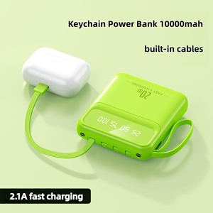 <strong>Portable</strong> <strong>Mini</strong> Small 10000mah Keychain Power Bank with Built-in Cables - Product Image 5