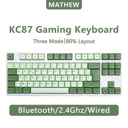 Clavier mécanique USB 87 touches, sans fil trois modes, <span class=keywords><strong>logiciel</strong></span> prenant en charge la définition de macros, produits de marque du même modèle, mécanique - Product Image 2