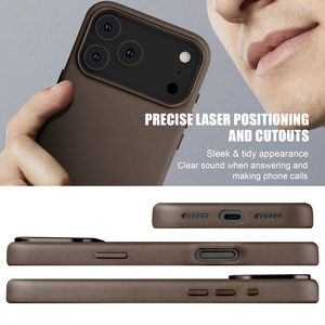 תיק עור pu עבור ipeone17/17pro/17promax promax מותאם אישית במקרה טלפון תואם טעינה אלחוטית טעינה אלחוטית - Product Image 4