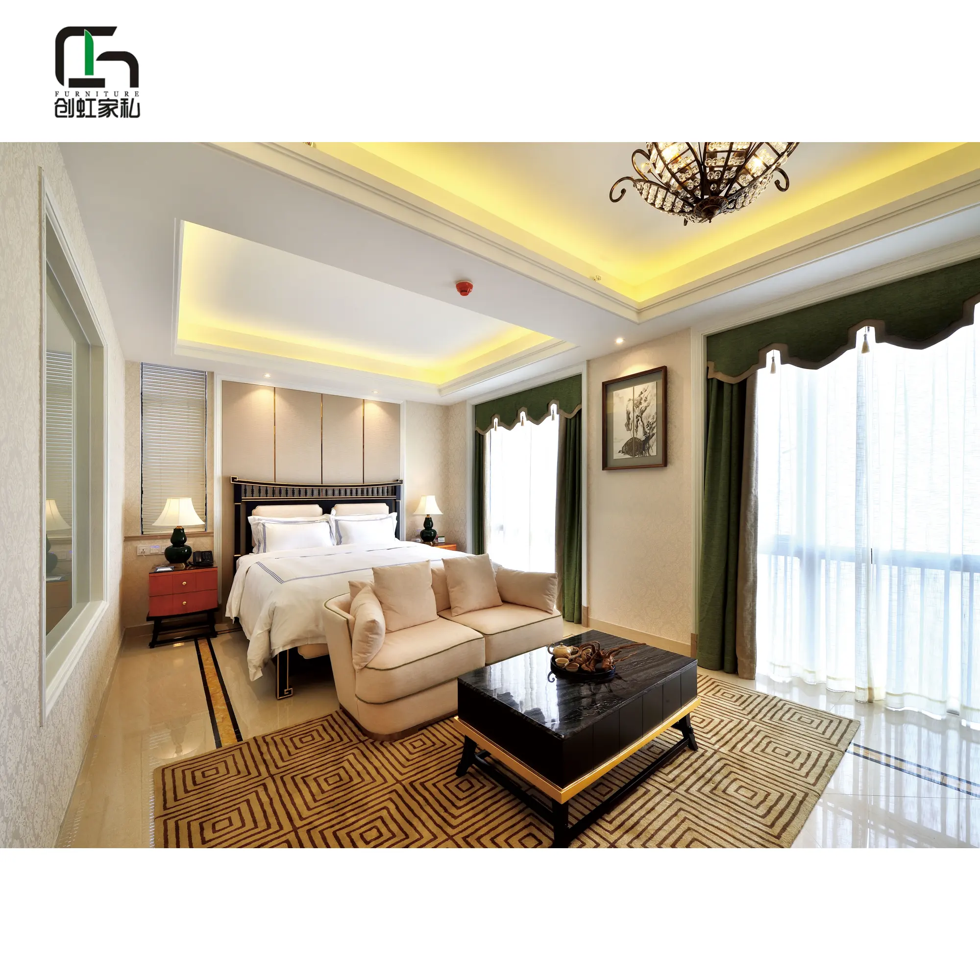 आधुनिक 5 सितारा होटल सुइट और बुटीक विला अपार्टमेंट के लिए अनुकूलन योग्य लकड़ी के फर्नीचर फैक्टरी सीधे