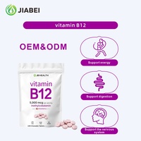 Comprimés de vitamine B12 personnalisés en marque blanche OEM/ODM, soutiennent le métabolisme énergétique des adultes, complément nutritionnel