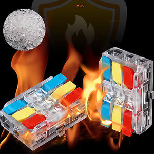 Трехпозиционный пресс-коннектор для проводов, прозрачный, компактный, для быстрого соединения в осветительных и силовых системах - Product Image 2