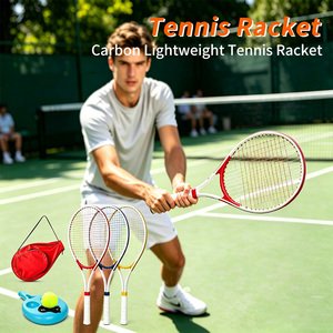 Set de Entrenamiento de <span class=keywords><strong>Raqueta</strong></span> de <span class=keywords><strong>Tenis</strong></span> para Principiantes, Niños y Estudiantes Universitarios - <span class=keywords><strong>Raqueta</strong></span> de <span class=keywords><strong>Tenis</strong></span> Ligera de Carbono con Marco de Aleación de Aluminio - Product Image 2