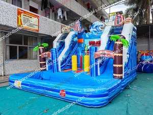 Combo gonflable de maison de videur de toboggan sautant plein d'entrain d'<span class=keywords><strong>île</strong></span> de pirate - Product Image 6
