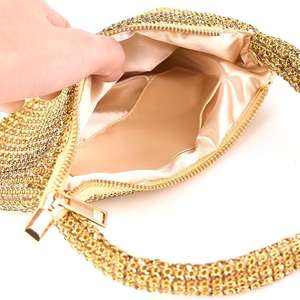 New High Quality Luxury Evening Crossbody <b>Handbag</b> Zipper Closure Waterproof 3L Capacity Fashion Rhinestone <b>Chain</b> Strap for Women - Product Image 6