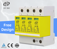 Protector Contra Sobretensiones de Corriente Continua (DC SPD) Personalizado de Fábrica, en Oferta, para Sistemas Solares Industriales, Protección Contra Rayos, AC 4P 40kA T2, Certificado CE