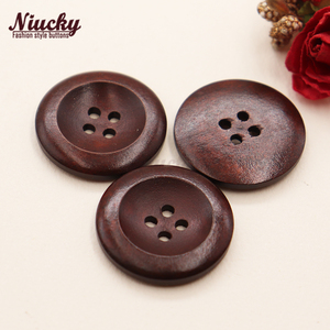 Bán Buôn 30Mm 4-Lỗ Lê Gỗ Nút Nâu Đỏ Cho Áo Blazer May Nguồn Cung Cấp - Product Image 5