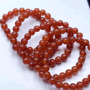 8mm roter Onyx Achat ein Grade natürliche runde Perlen Edelstein Kristall Armband Karneol - Product Image 4