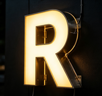 Enseigne lumineuse LED 3D personnalisée, lettres en acrylique imperméables, logo lumineux pour boutique, bureau, café, bar, décoration murale