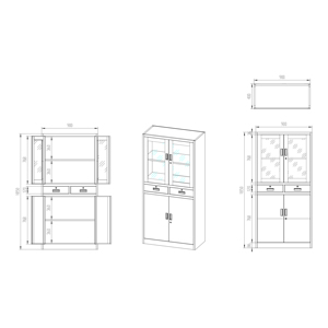 Tủ hồ sơ thép hiện đại đa chức năng cho văn phòng gia đình với 2 ngăn kéo và thiết kế mô-đun - Product Image 4