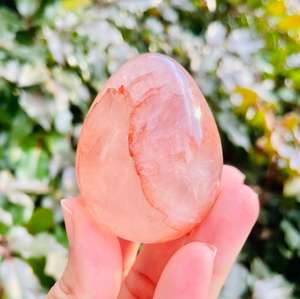 Cuarzo de Fuego Natural Pulido de Alta Calidad al por Mayor, Piedra Energética de Cristal Curativo en Forma de Huevo para Regalos de Navidad y Halloween - Product Image 6