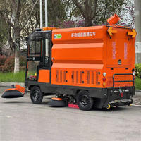 Balayeuse de voirie électrique multifonctionnelle à cabine intégrale, équipement commercial de nettoyage des routes, balayeuse routière autoportée, vente chaude