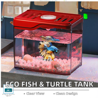 Accessoire de décoration d'aménagement paysager écologique Réservoir d'élevage de tortues de poisson en plastique avec plusieurs options de couleur pour les propriétaires d'animaux domestiques