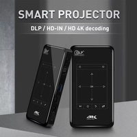 P09 II DLP Portable Mini Projecteur Android 9.0 Écran Tactile Keystone 4K WiFi Home Cinéma Vidéo Trépied Projecteur 4000MA