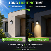 Lampe murale solaire LED à économie d'énergie, du crépuscule à l'aube, étanche IP65, pour jardin, patio et balcon