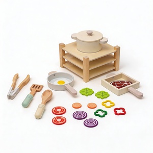 Set da Cucina in Legno Ecologico Non Tossico, Giocattolo Educativo per Giochi di Ruolo e Accessori da Cucina per Bambini di Tutte le Età - Product Image 5